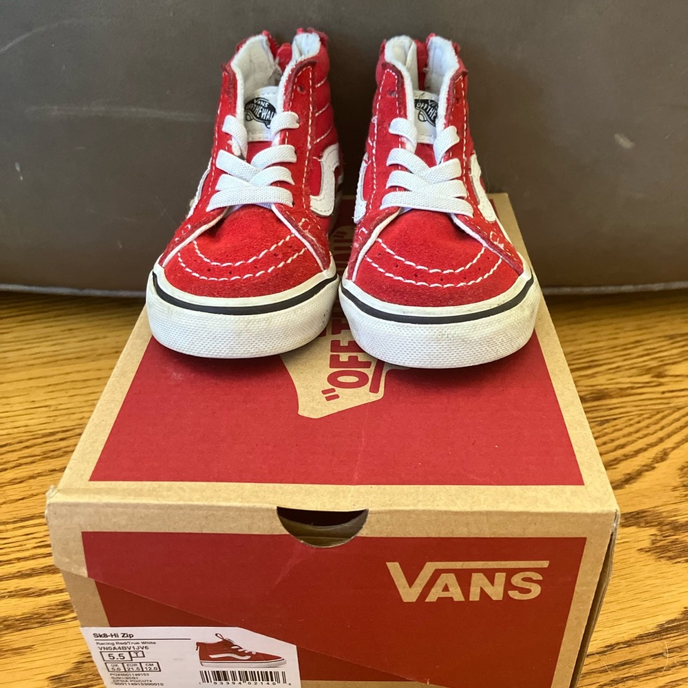 Sk8-Hi Zip Toddler Red Vans